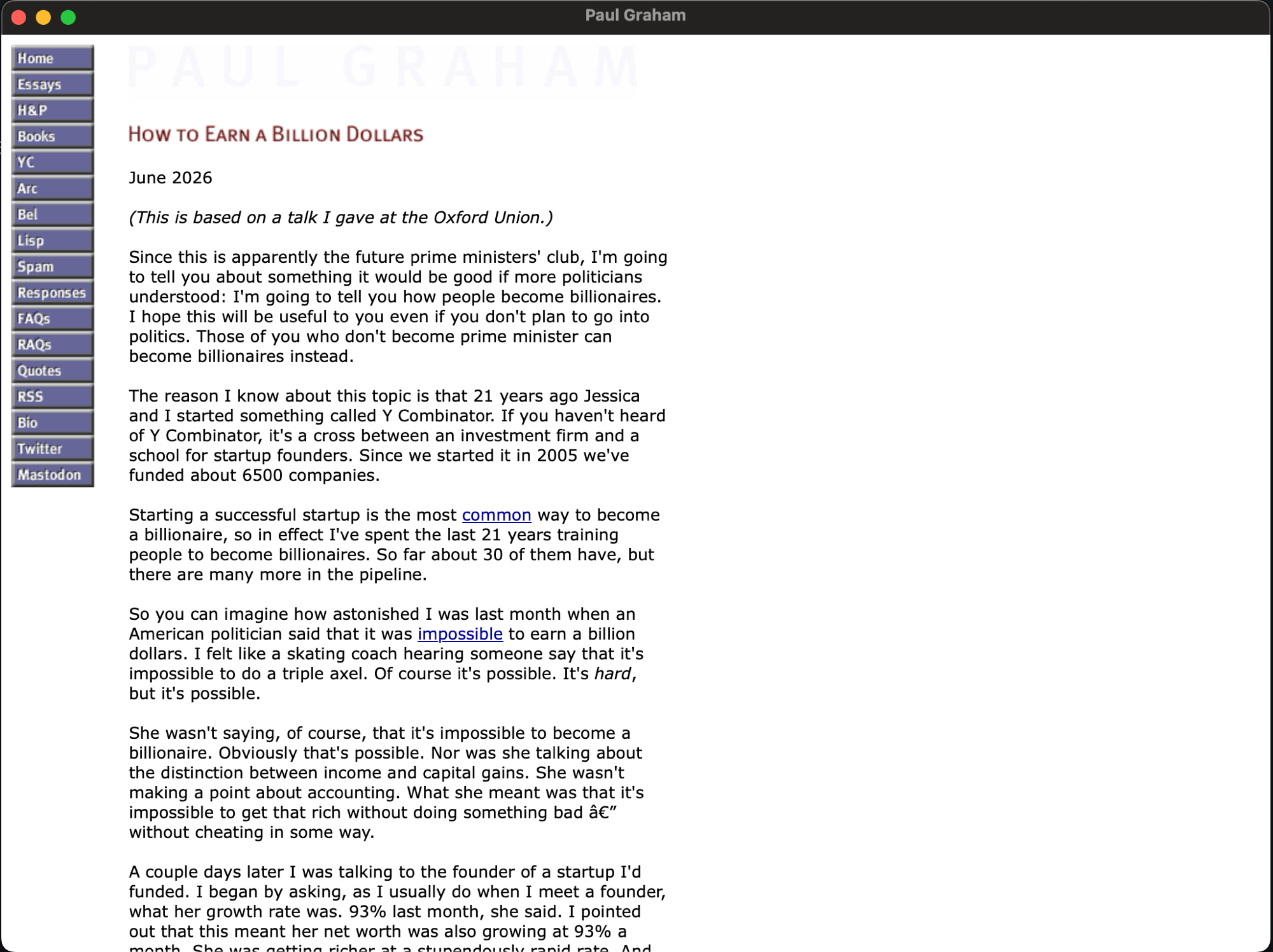 paulgraham.com served offline in a native kage window