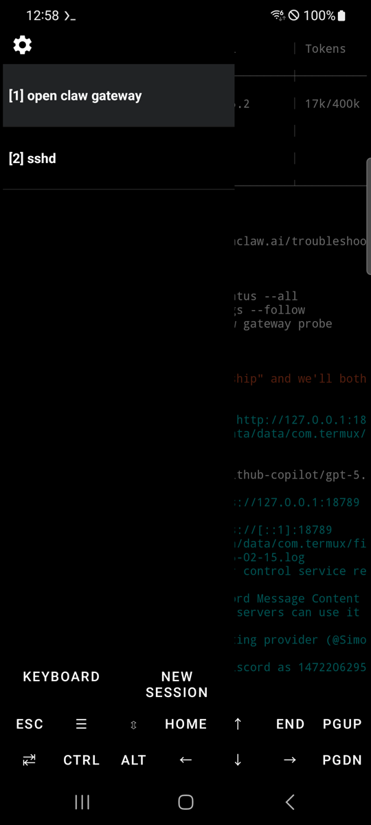 Termux 侧边菜单