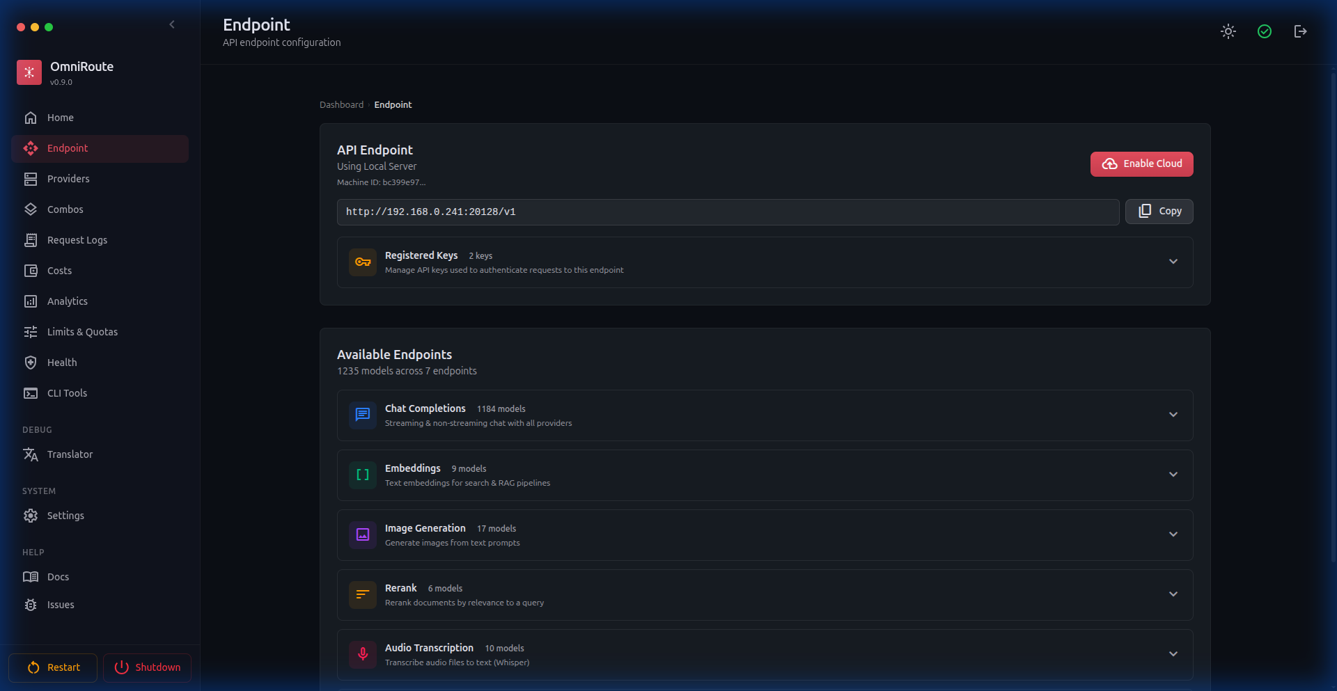 Endpoint Dashboard