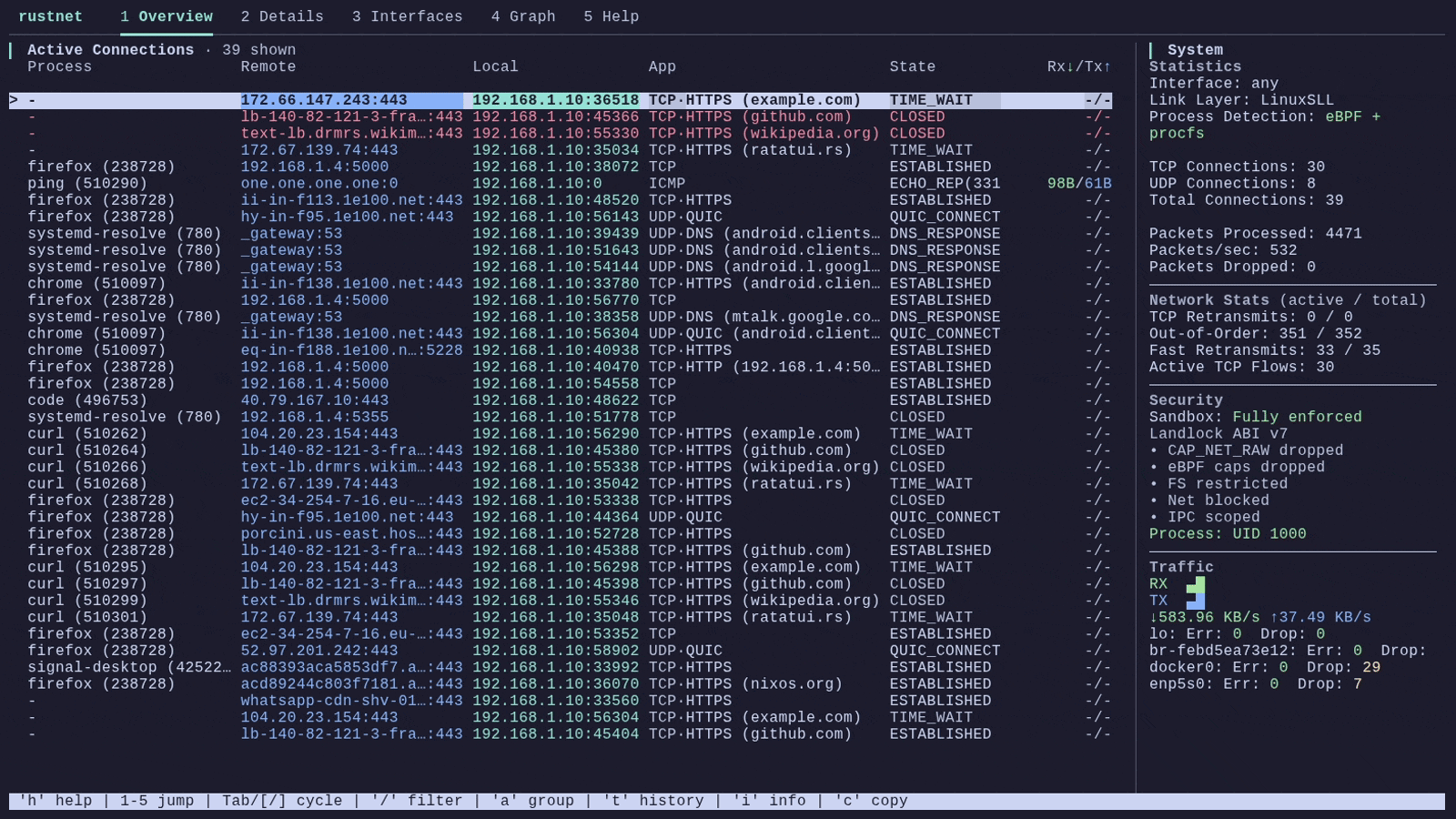RustNet demo