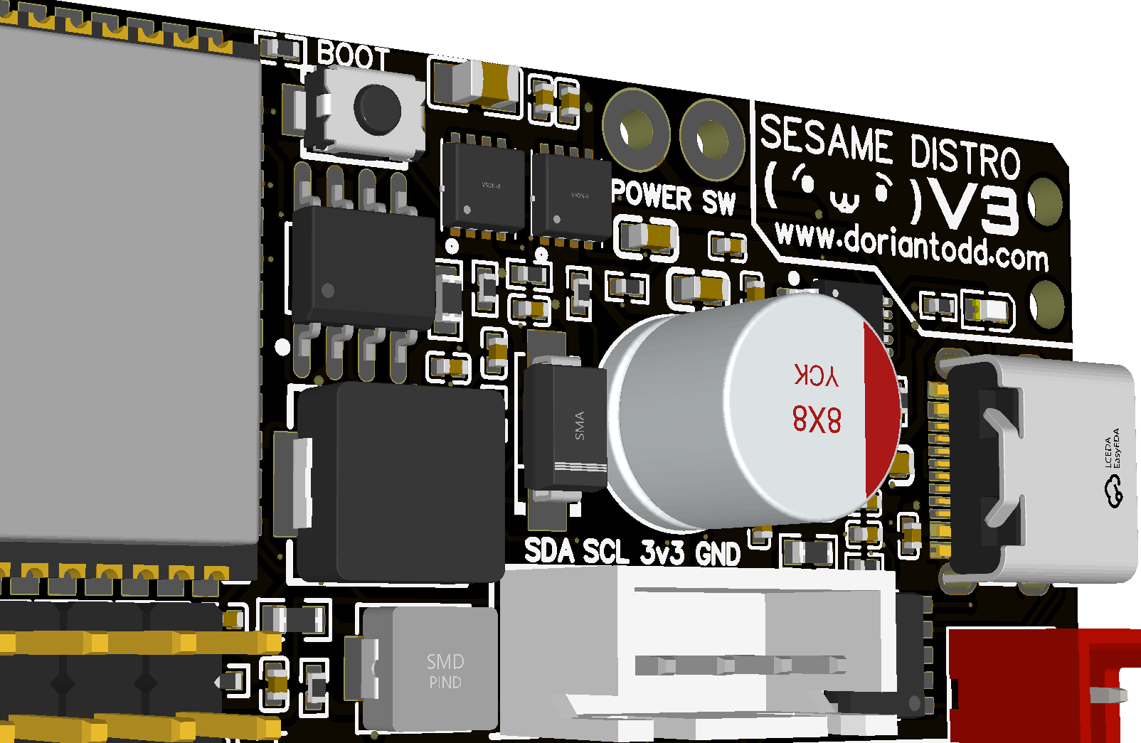 Sesame Distro Board V3 Close-up