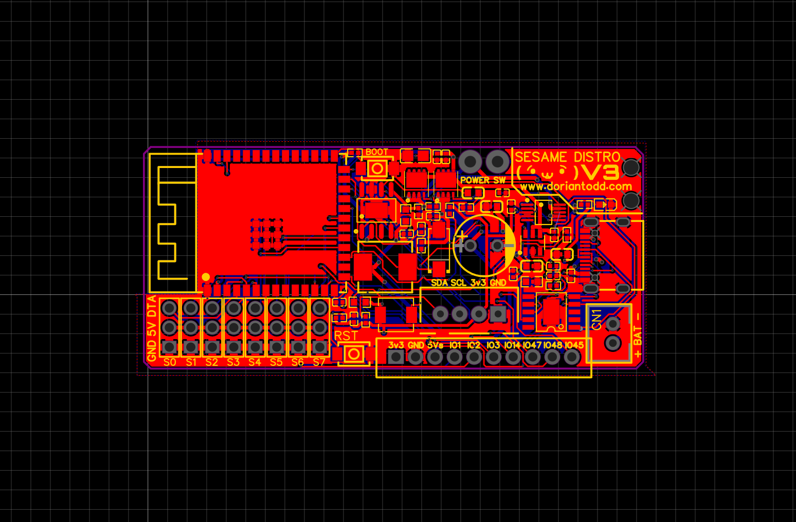 Sesame Distro Board V3 Layout