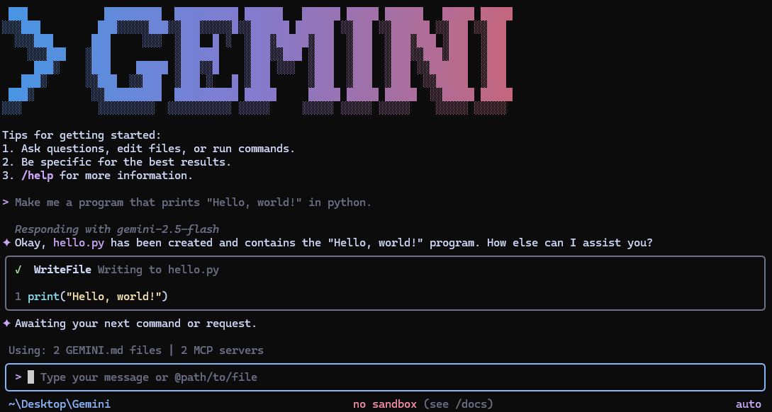 Gemini CLI 截图