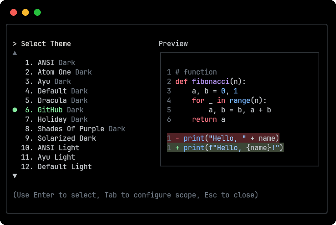 GitHub theme