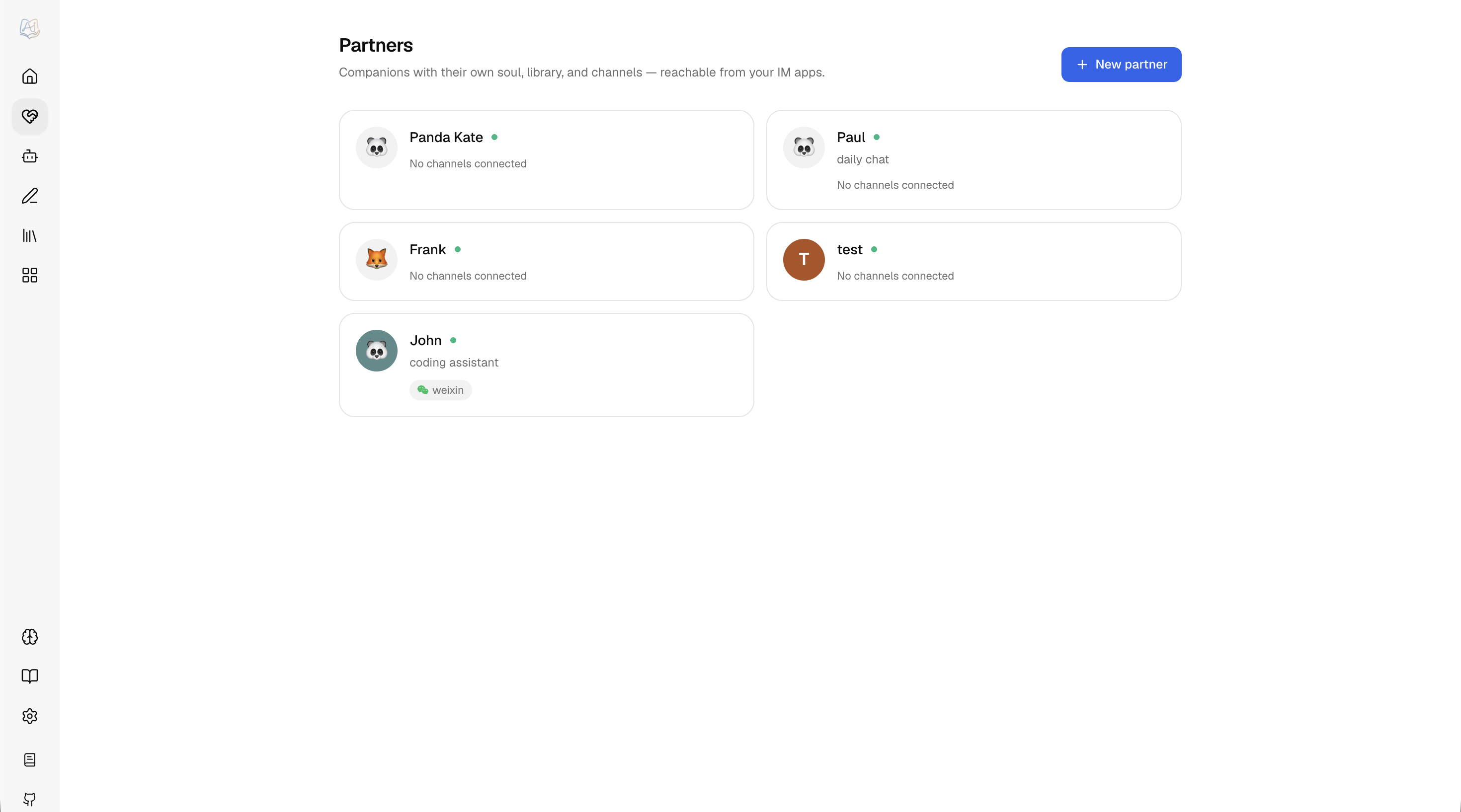 Espace de travail Partners de DeepTutor