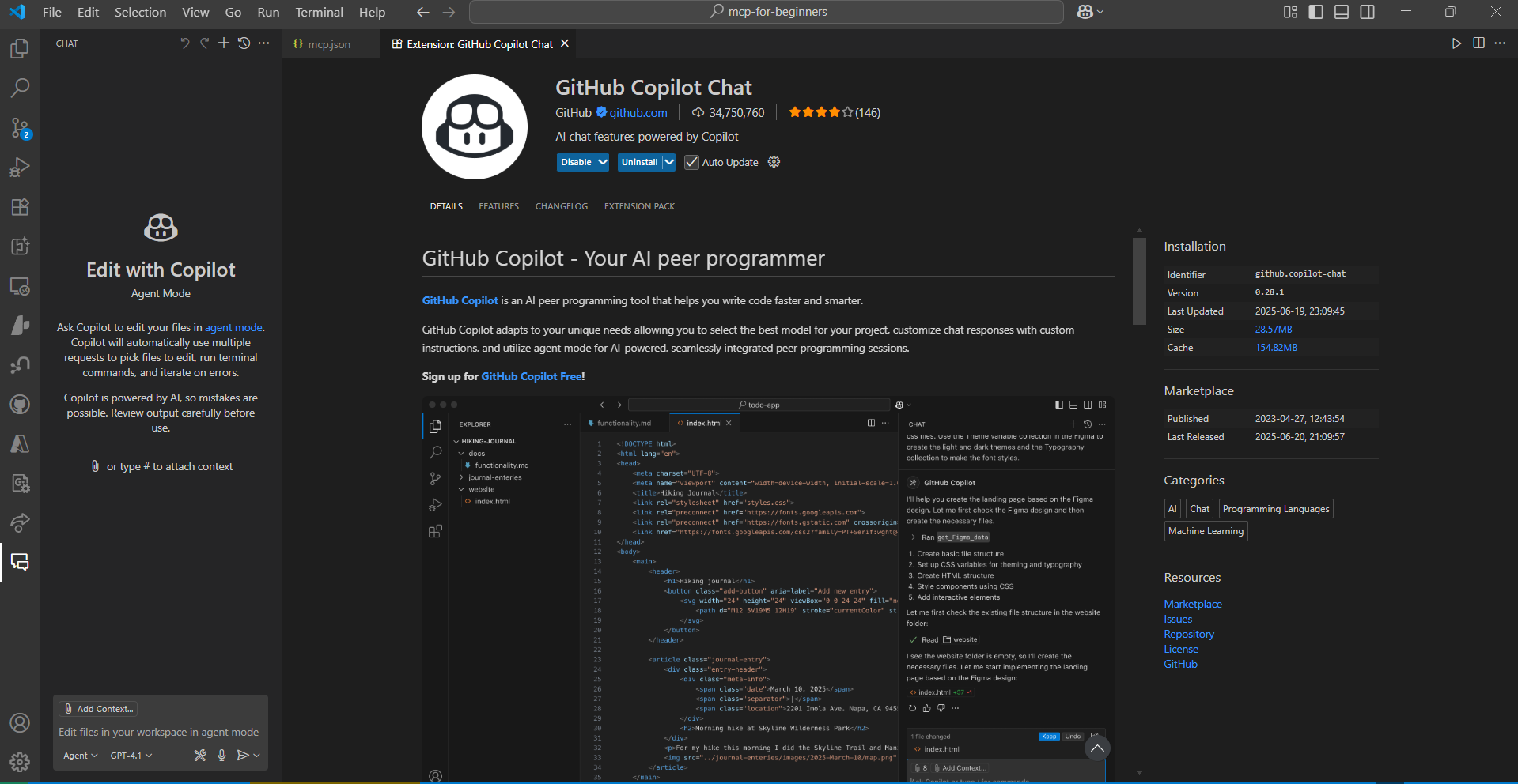 Step 2: Open Copilot Chat panel