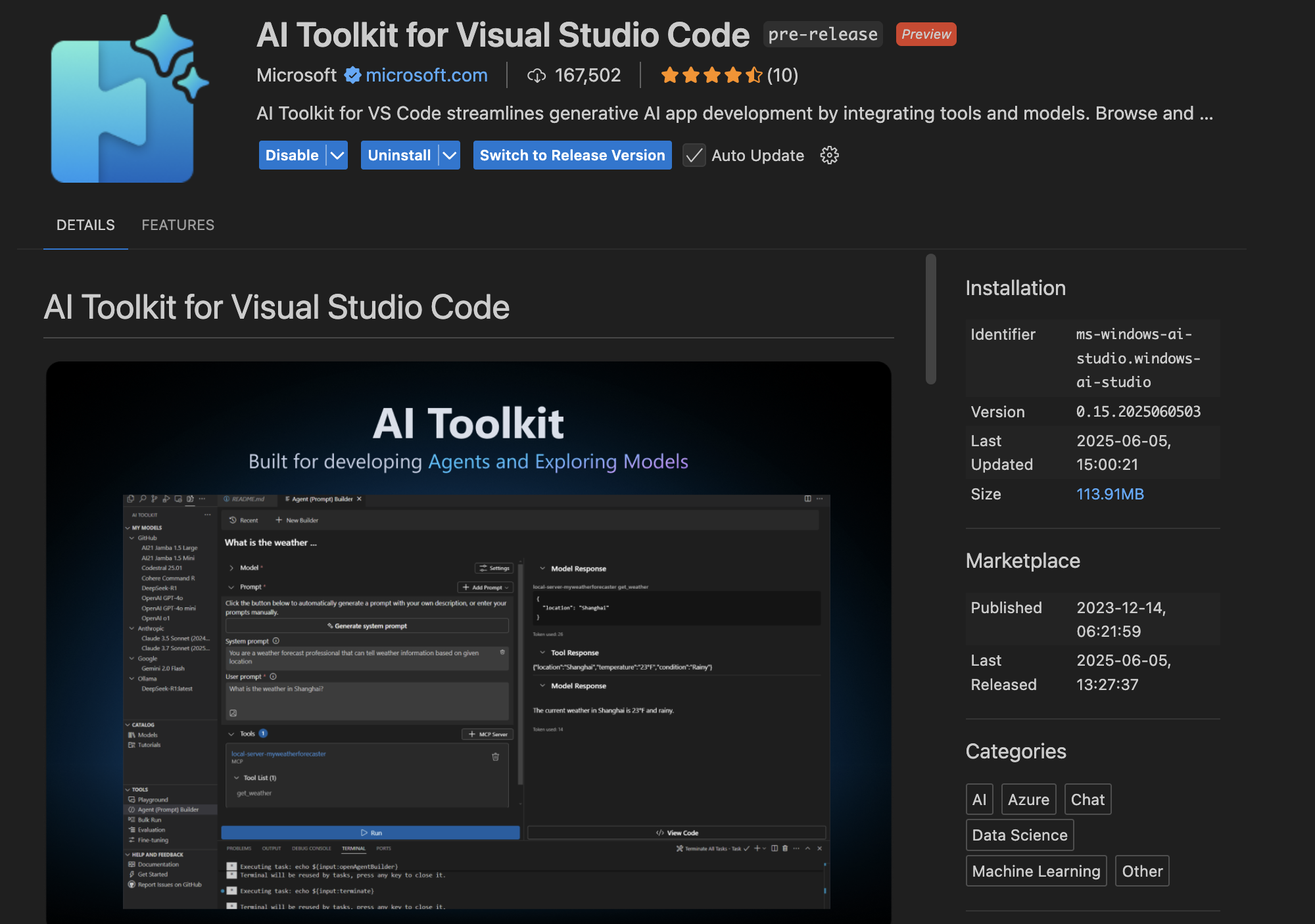 Microsoft Foundry Toolkit Extension