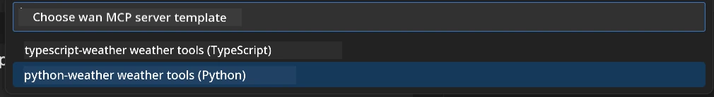 Python Template Selection