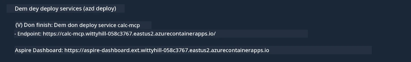 Azd deployment success