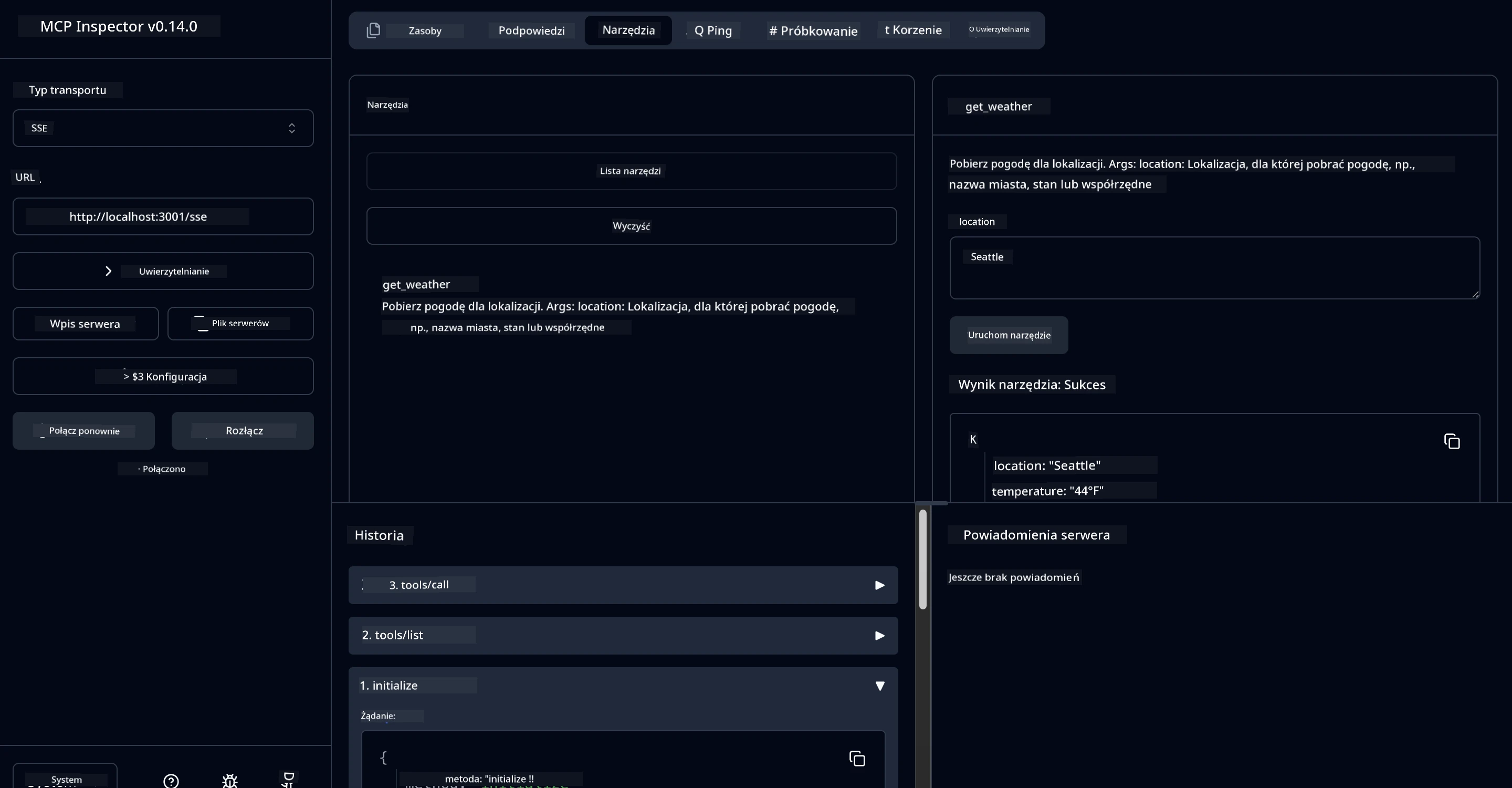 MCP Inspector Interface