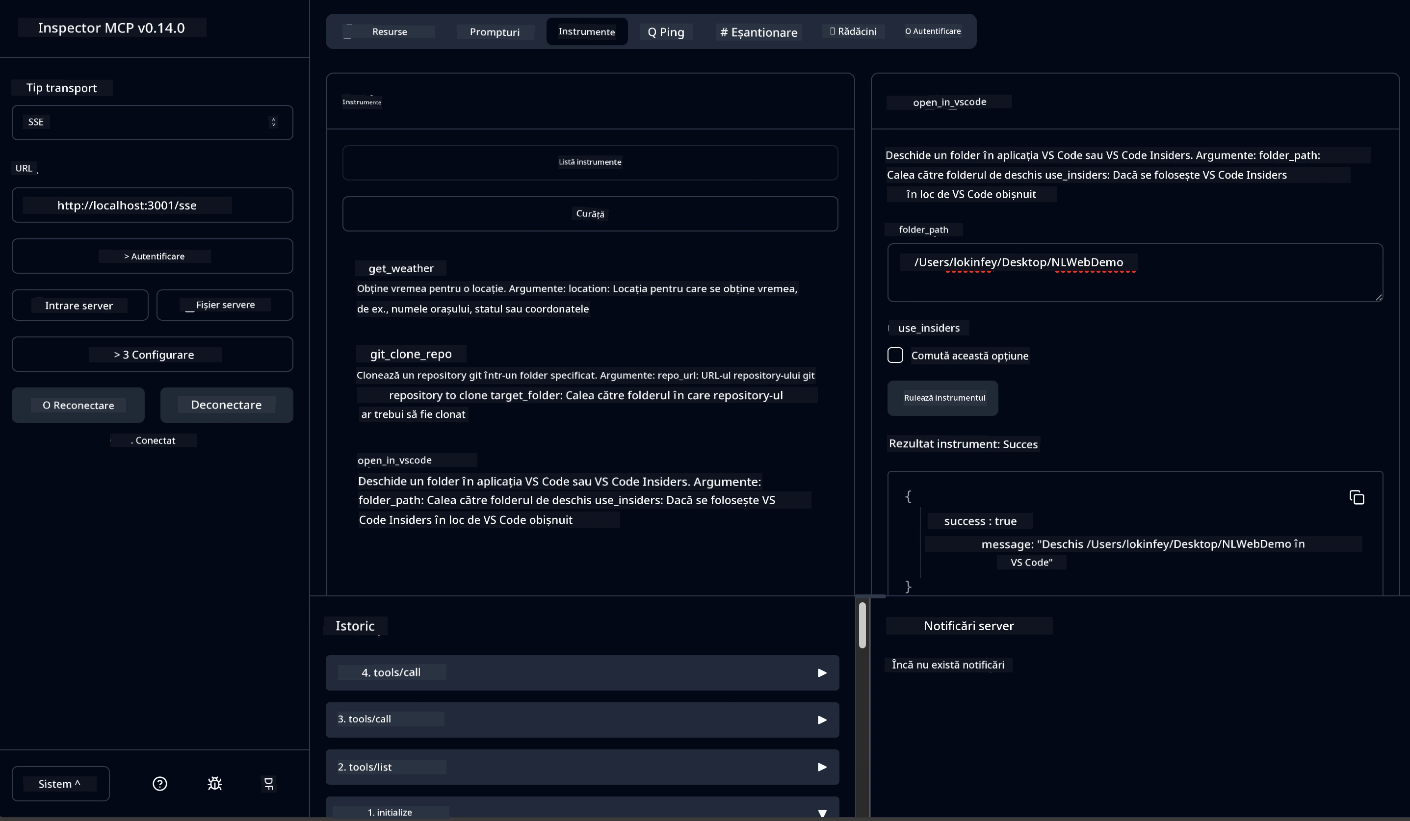 MCP Inspector Testing
