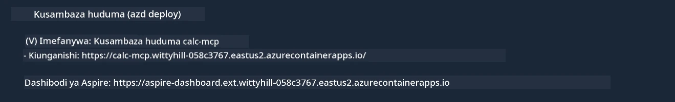Azd deployment success