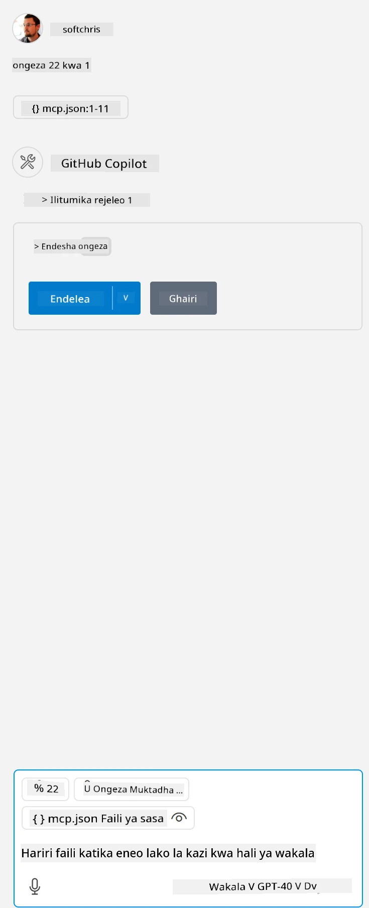 Kuendesha zana kutoka GitHub Copilot