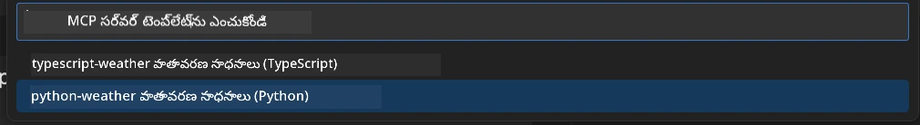 Python Template Selection