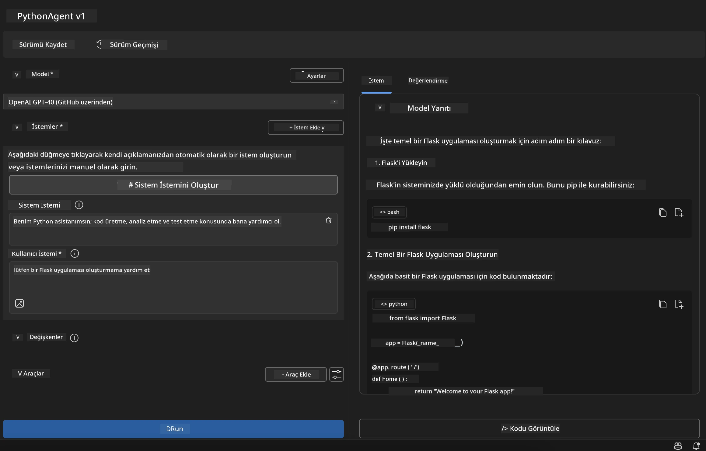 Python Ajan Yapılandırması