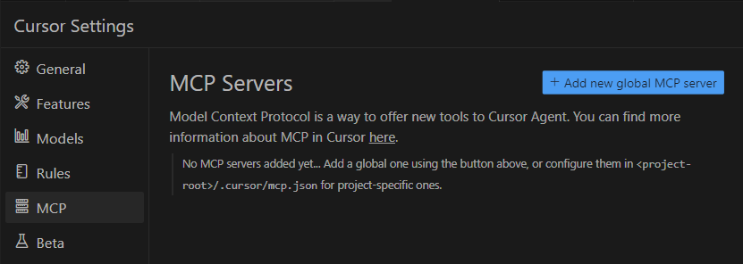 Add MCP Server in Cursor