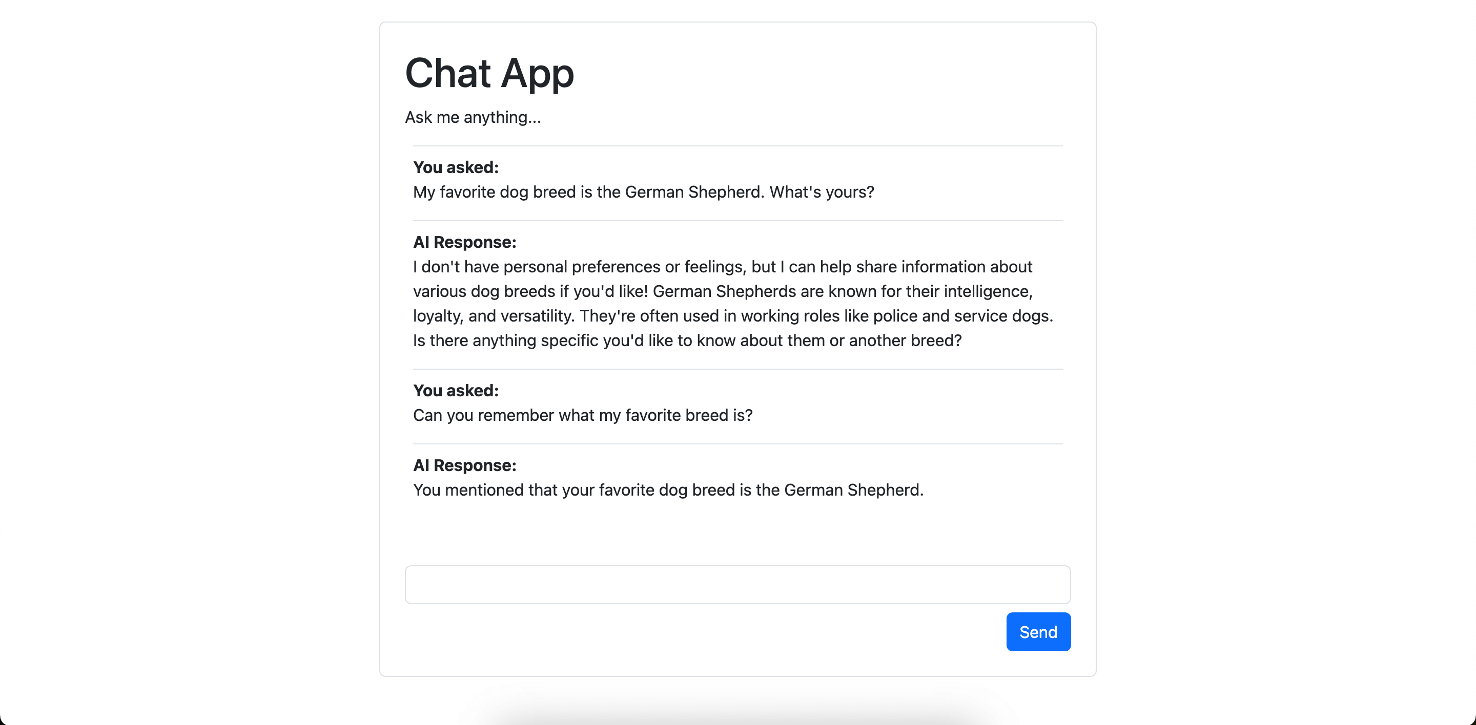 Example conversation