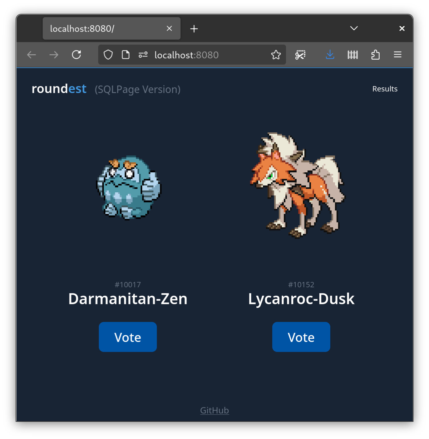 vote ui screenshot